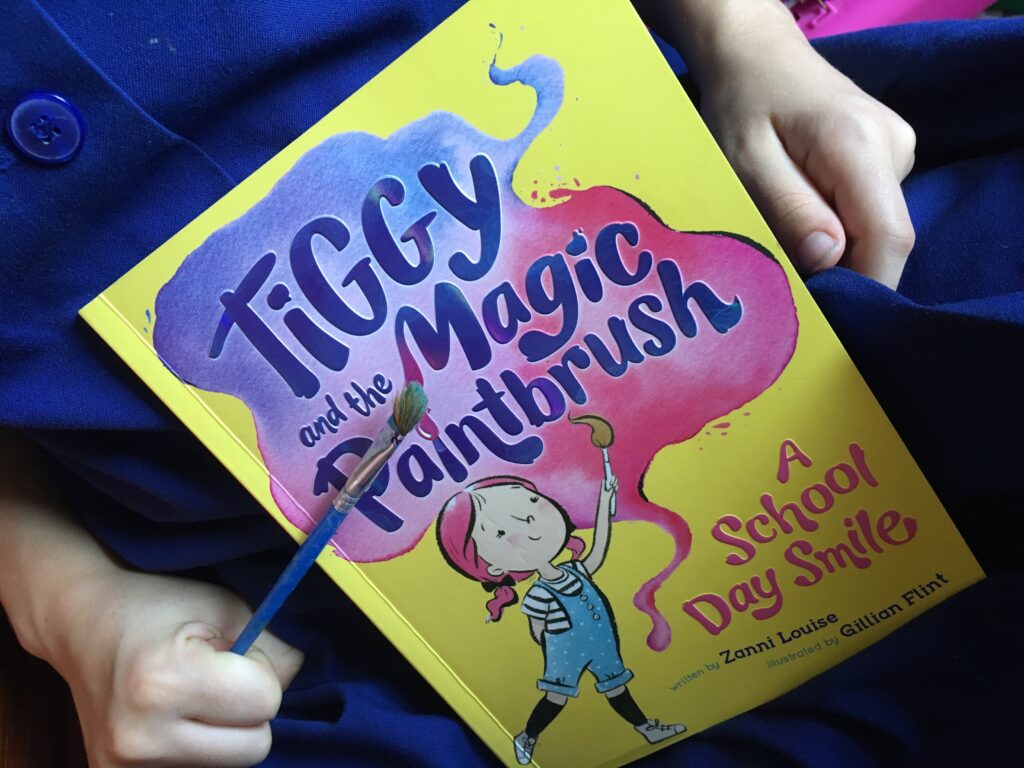 Tiggy and the Magic Paintbrush. A school day smile by Zanni Louise.